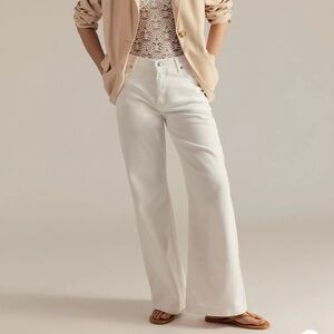 We The Free White Wide Leg Jeans